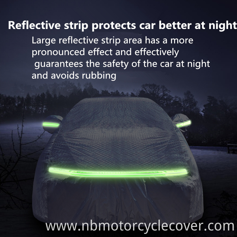 Durable overlapped double-stitched seams pvc 170gsm light weight full body cover for car